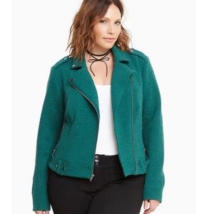Torrid textured knit moto jacket size 2